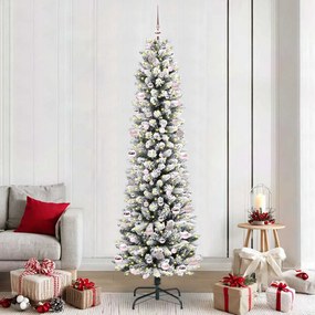vidaXL Árvore de Natal Artificial Branco 240 cm PVC, Metal e Plástico