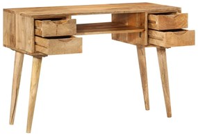 Secretária com gavetas 110x47x76 cm madeira de mangueira maciça
