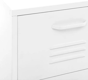 Armário de arrumação aço 42,5x35x101,5 cm branco