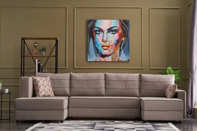 Sofá-cama de canto Ece – Creme – 315 cm x 88 cm x 160 cm