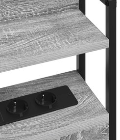 Cabeceira de armazenamento Cinza sonoma 80 cm