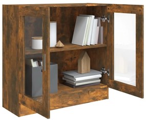 Vitrine 82,5x30,5x80 cm derivados de madeira carvalho fumado
