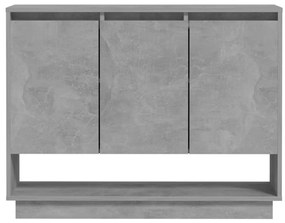 Aparador 97x31x75 cm contraplacado cinzento-cimento