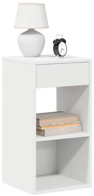 Mesa de cabeceira com gaveta 35x34x66,5 cm branco
