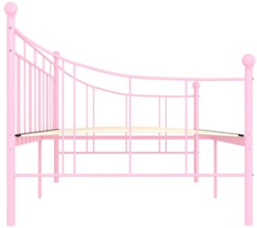 Estrutura sofá-cama 90x200 cm metal rosa