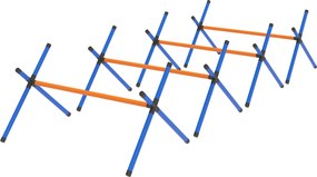 Conjunto de equipamento de agilidade para cães, conjunto de agilidade portátil para cães com altura ajustável, saco de transporte, laranja