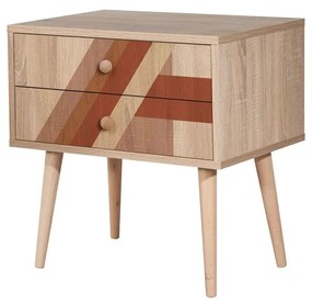 Mesa de Cabeceira City Two – Multicolor – 60x61x40 cm