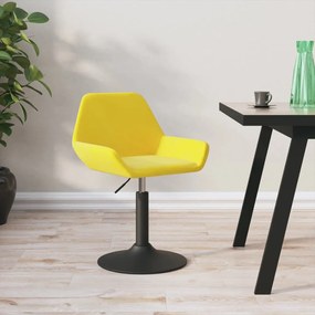 vidaXL Banco de bar veludo amarelo mostarda