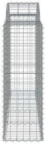 Cestos gabião arqueados 4pcs 200x50x120/140cm ferro galvanizado