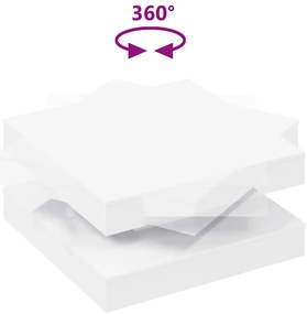 Mesa de centro rotativa a 360 graus 70x70x34,5 cm branco
