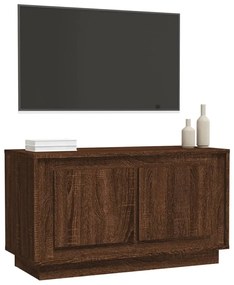 Móvel de TV 80x35x45 cm derivados de madeira carvalho castanho