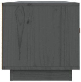 Móvel de TV 80x34x35 cm madeira de pinho maciça cinza