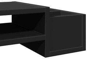 Suporte para monitor c/ arrumação derivados de madeira preto