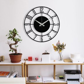 Relógio de Parede Decorativo Enzoclock – Preto – 48 x 48 cm