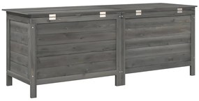 Caixa arrumação p/ jardim 150x50x56,5 cm abeto maciço antracite