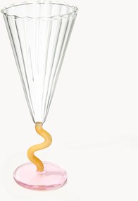 Copos de champanhe artesanais Curve, conjunto de 2