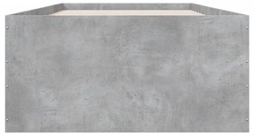 Estrutura de cama 75x190 cm derivados de madeira cinza cimento