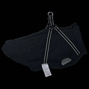 casaco para cães com arnês impermeável reflexivo preto L44