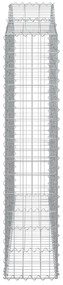 Cestos gabião arqueados 8pcs 200x30x140/160cm ferro galvanizado
