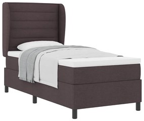 Cama Box com Colchão Marrom 90 x 200 cm - Tecido