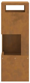 Fogueira Quadrada vidaXL 35x35x100 cm Aço Envelhecido