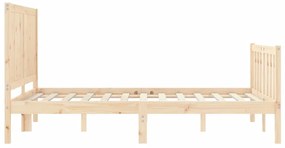 Cama sem colchão 140x200 cm madeira de pinho maciça