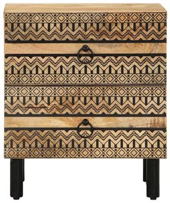 Mesa de cabeceira 40x33,5x46 cm madeira mangueira áspera maciça