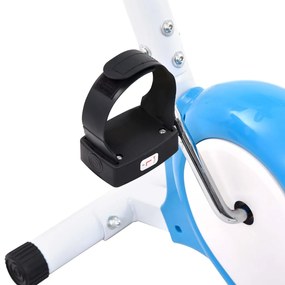 Bicicleta estática com resistência por cinta azul