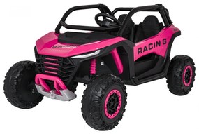 Carro elétrico para Crianças 4X4 2 Lugares 24V RACING Road 2000, Pneus Espuma EVA, Assento couro ecológico Rosa