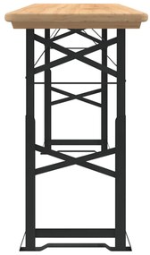 Mesa de cerveja dobrável 170x50x75/105 cm madeira abeto maciça
