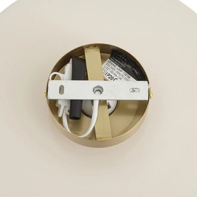 Plafon Retrô Bronze com Vidro Bege - Jina