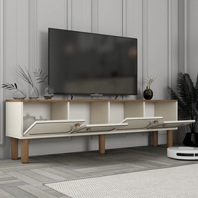 Móvel para Televisão "Bohem" - 180 x 53 x 35 cm - Cor Creme - Design M