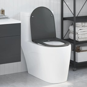 vidaXL Assento de Toilette de Liberação Rápida Antracite