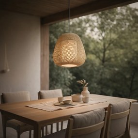 Candeeiro suspenso Japandi Bambu 30cm IP44 - Moana