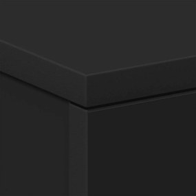 Mesa de cabeceira 38x35x56 cm derivados de madeira preto