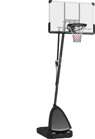 SPORTNOW Tabela de Basquetebol para Exterior Altura Ajustável em 16 Níveis 150-305 cm com Rodas e Base Recarregável  Preto | Aosom Portugal