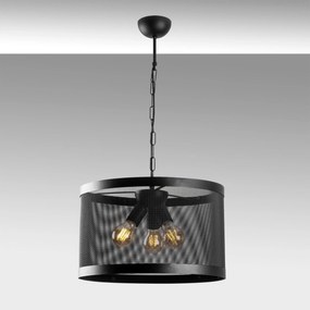 Candeeiro Suspenso Endustriyel – Preto – 40 x 40 cm