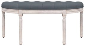 Banco 110,5x45x49 cm veludo cinza-escuro