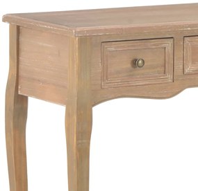 Toucador/mesa consola com 3 gavetas castanho
