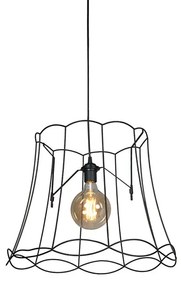 Candeeiro de suspensão retro preto 50 cm - Granny Frame Retro