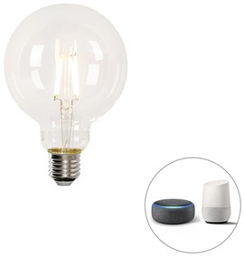 Conjunto de 5 Smart E27 regulável em lâmpada LED Kelvin G95 4,5W 470 lm 1800-4000K