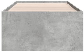 Sofá-cama com gavetas sem colchão 90x200 cm cinzento cimento