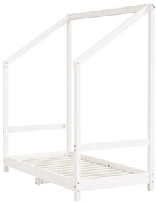 Estrutura de cama infantil 70x140 cm pinho maciço branco