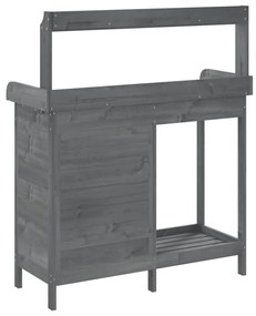 Mesa de cultivo c/ armário 110,5x45x124,5 cm abeto maciço cinza