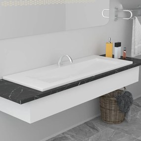 145064 vidaXL Lavatório embutido 101x39,5x18,5 cm cerâmica branco