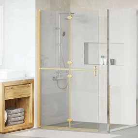 vidaXL Parede de chuveiro walk-in Ouro 90 x 6.5 x 190 cm