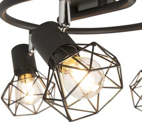 LED Spot inteligente preto rotativo e inclinável incl. 3 Wifi P45 - Mosh Moderno
