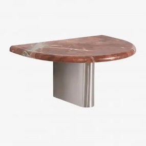 Pack De 2 Mesas De Cabeceira Flutuantes 40x30 Cm Mayeli Mármore Vermelho Chigan - Sklum