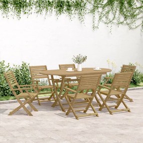 Cadeiras jardim dobráveis 8 pcs 54,5x61,5x86,5 cm acácia maciça