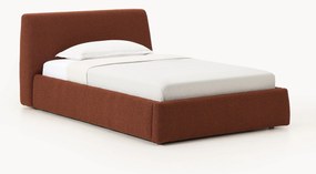 Cama de solteiro em bouclé com espaço de arrumação Cloud
